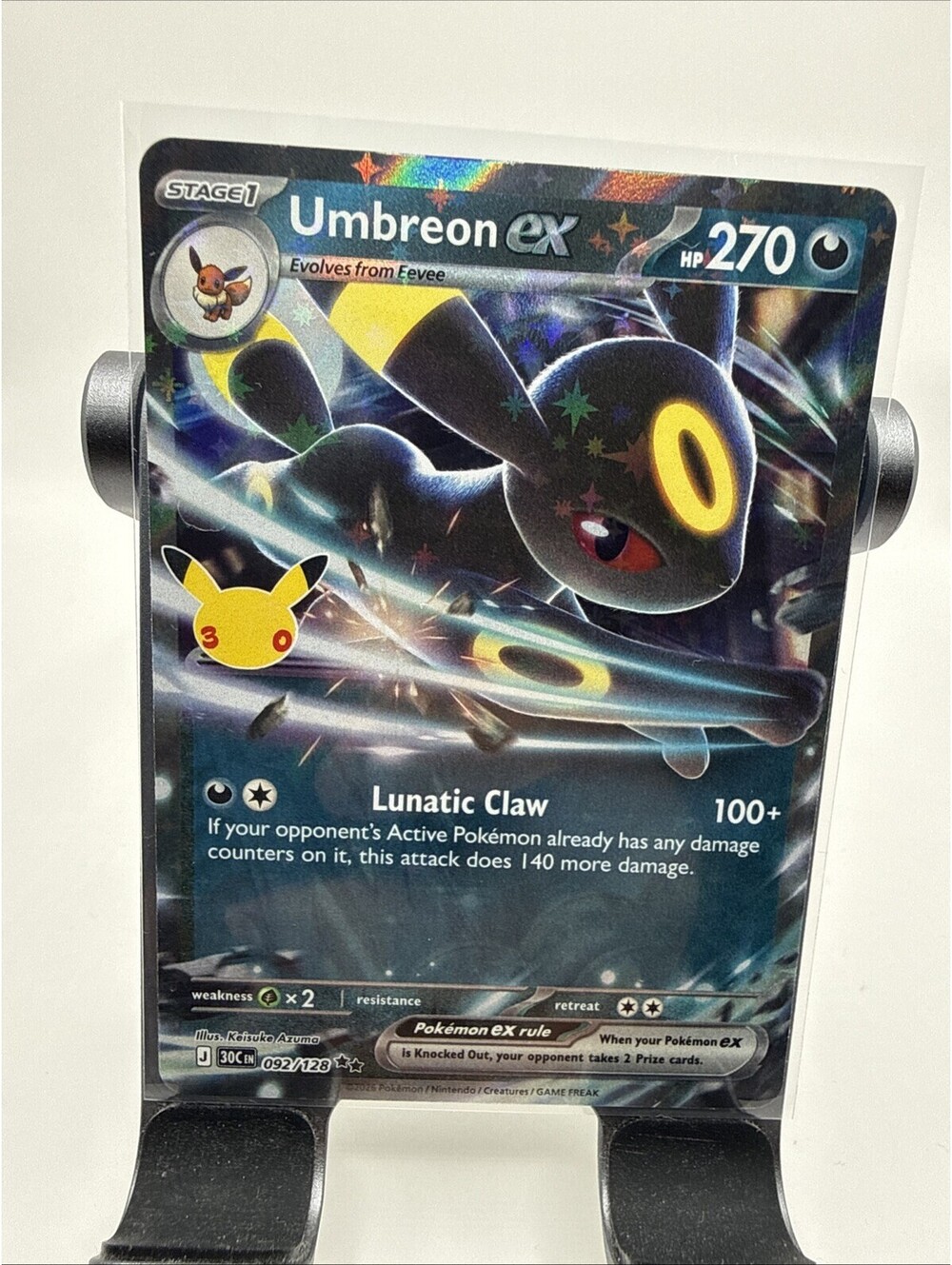 Pokemon 30th Celebration - Umbreon Ex - 092/128